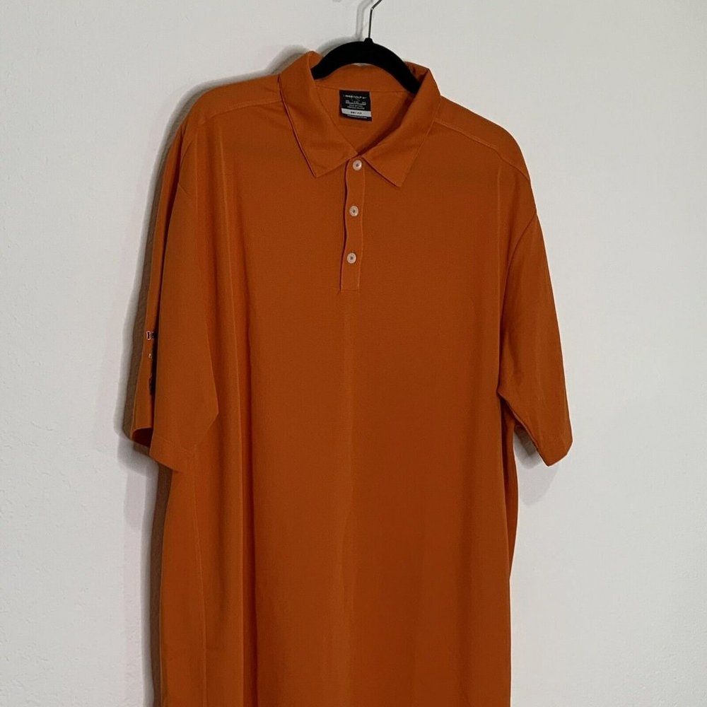 Nike Golf Men's Size XXL Orange Dri-Fit Polo I Hog Pog Logo